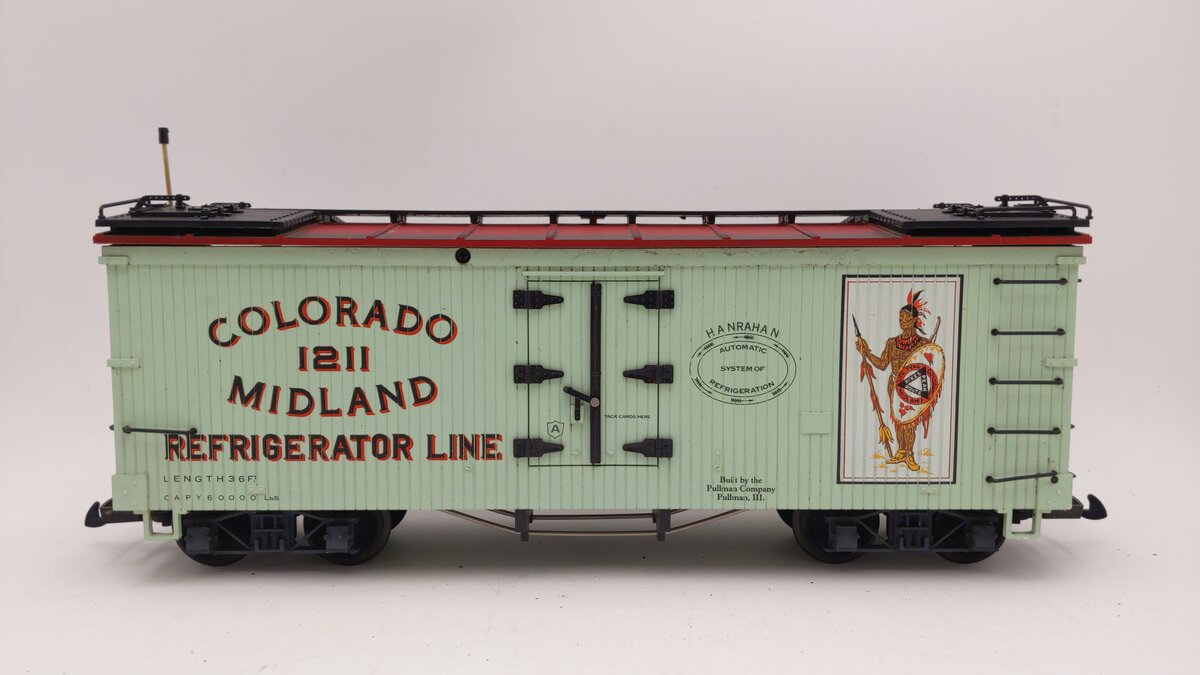 LGB 4072-P02 G Scale Colorado Midland Refrigerator Car #1211 EX