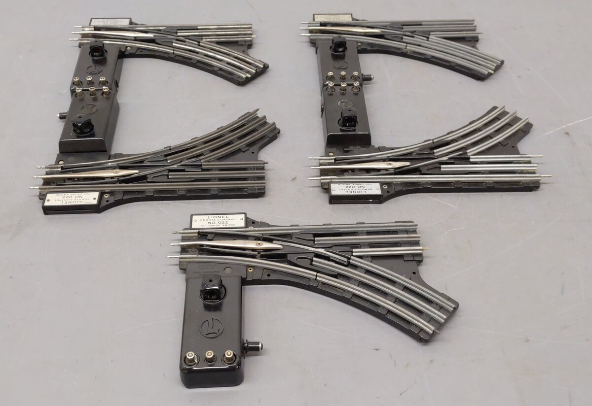 Lionel O22 Left-Hand & Right-Hand Electric Remote Switches [4] VG