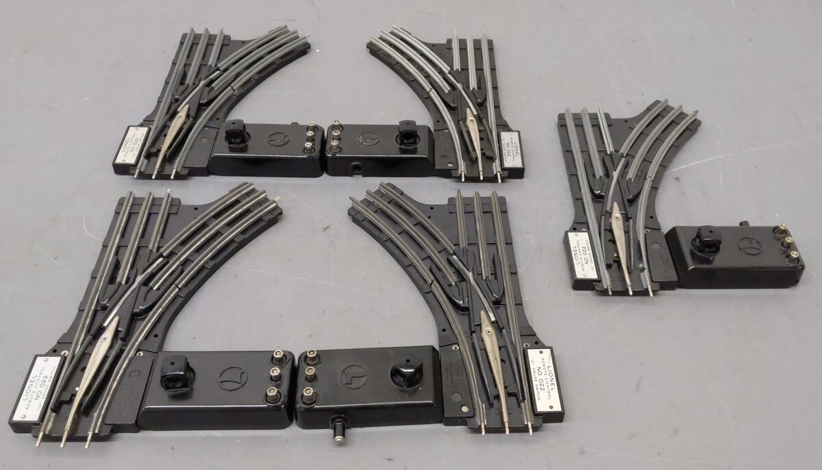 Lionel O22 Left-Hand & Right-Hand Electric Remote Switches [4] VG