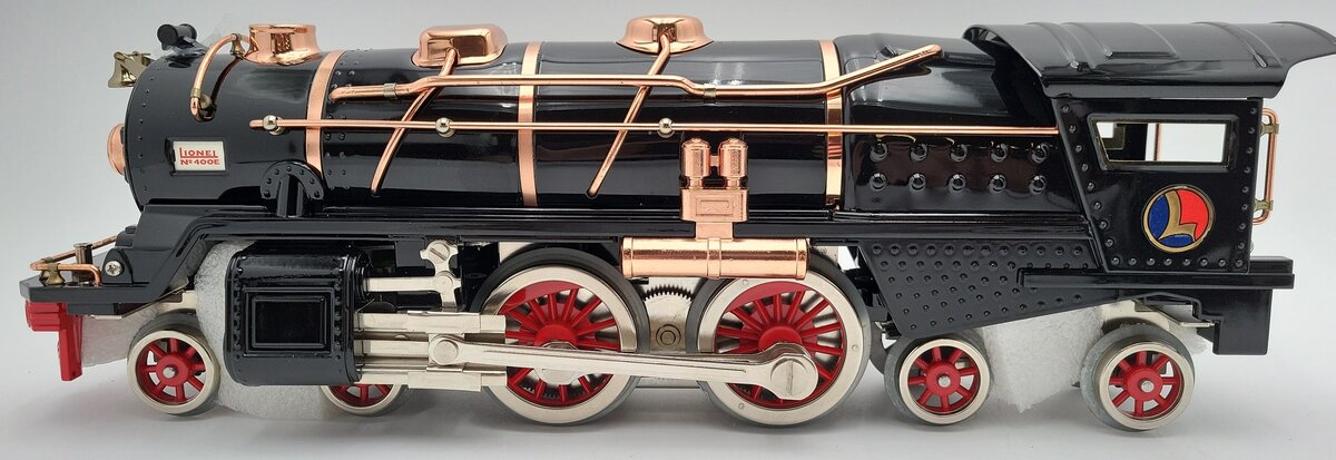 MTH 10-1202-0 400E Tinplate Steam Engine - Traditional (Black w/Brass) LN