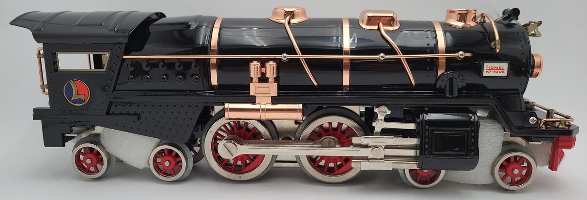 MTH 10-1202-0 400E Tinplate Steam Engine - Traditional (Black w/Brass) LN