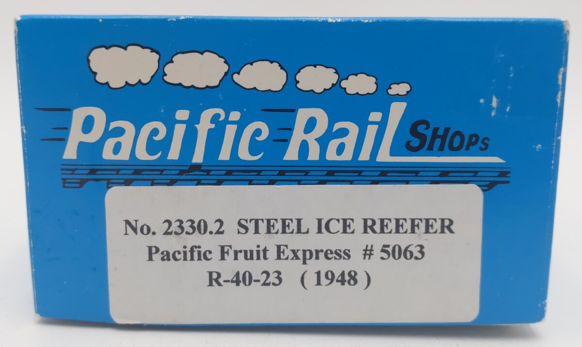 Pacific Rail 2330.2 S-Scale PFE R-40-23 Steel Ice Reefer Kit #5063 - Assembled VG/Box