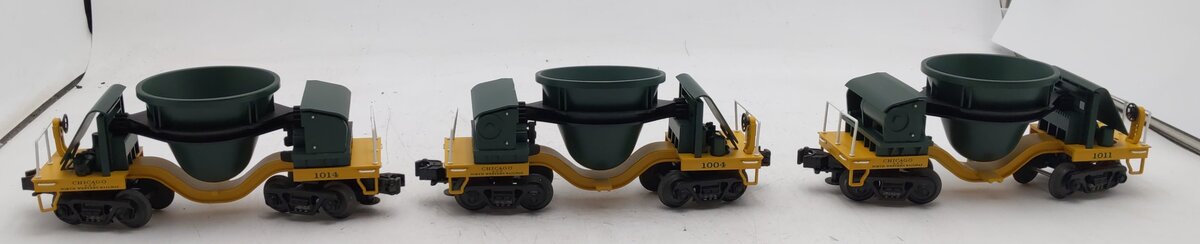 MTH 20-90042 O Chicago & North Western Premier Slag Car Set (Set of 3) EX