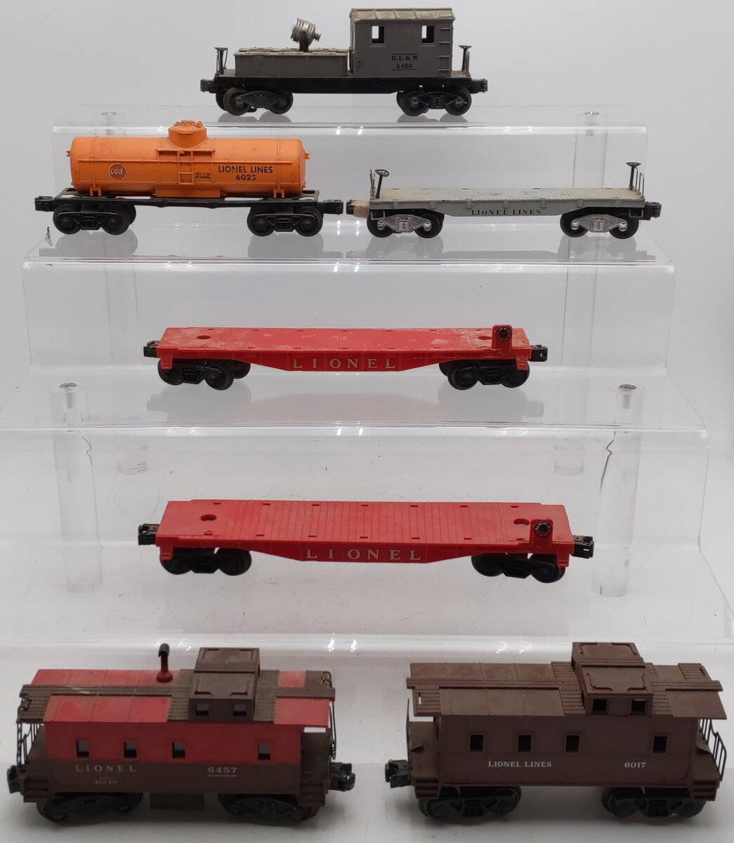 Lionel Vintage O Gauge Freight Cars #6017,6457,6025,6511-2,6511-2,2420,2411 [7]