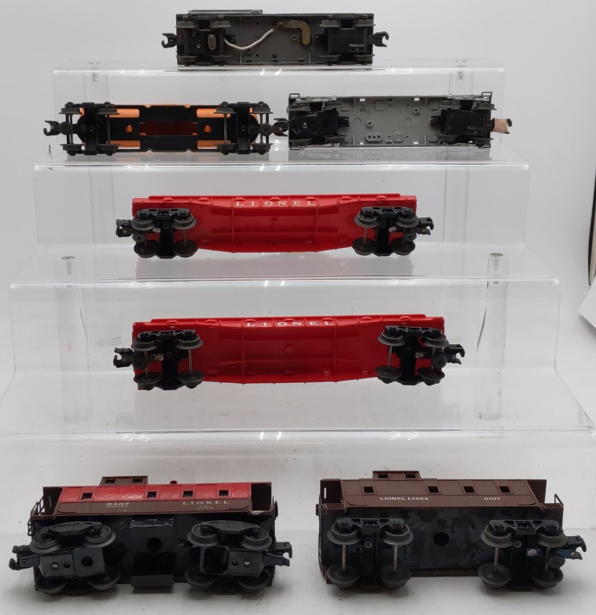 Lionel Vintage O Gauge Freight Cars #6017,6457,6025,6511-2,6511-2,2420,2411 [7]