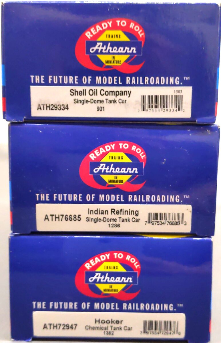 Athearn Assorted HO Scale Tank Cars: 901, 1286, 1352 [3] LN/Box