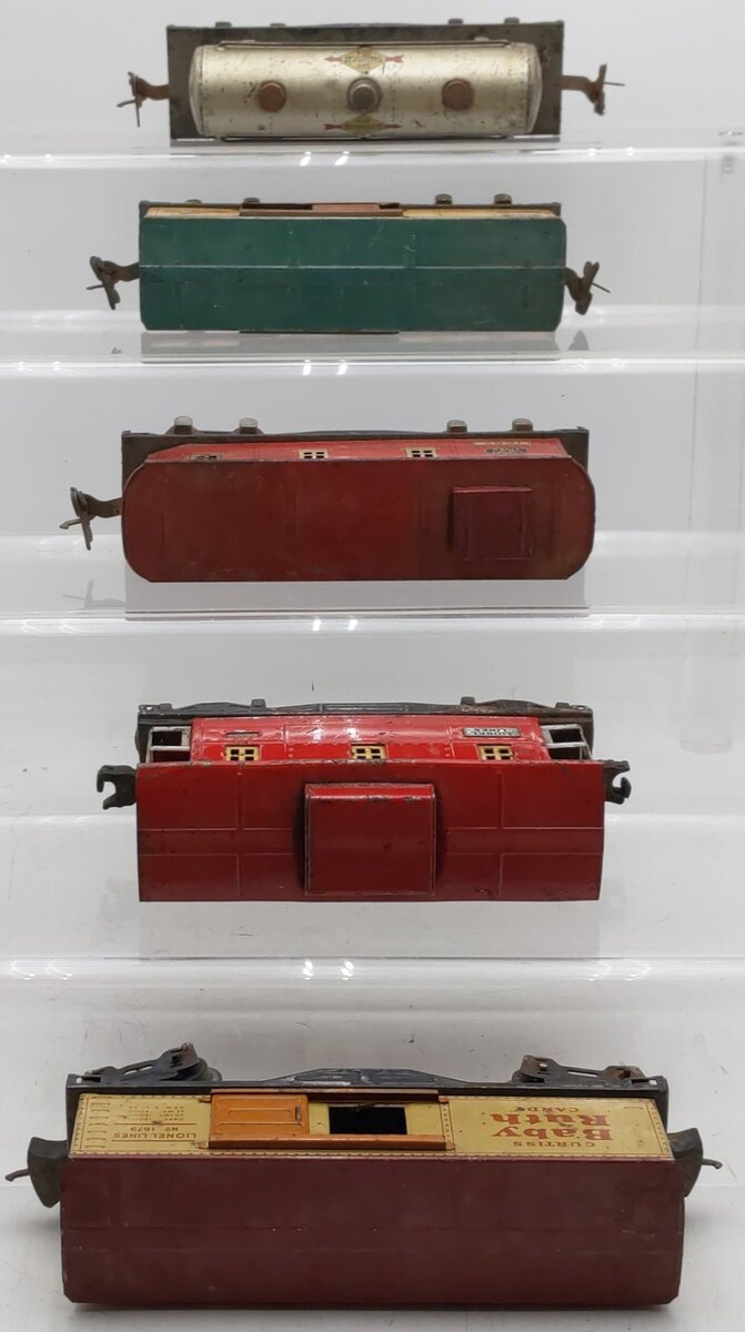 Lionel Vintage O Gauge Tin Plate Freight Cars #1680,2657,1679,1682,1679 [5] VG