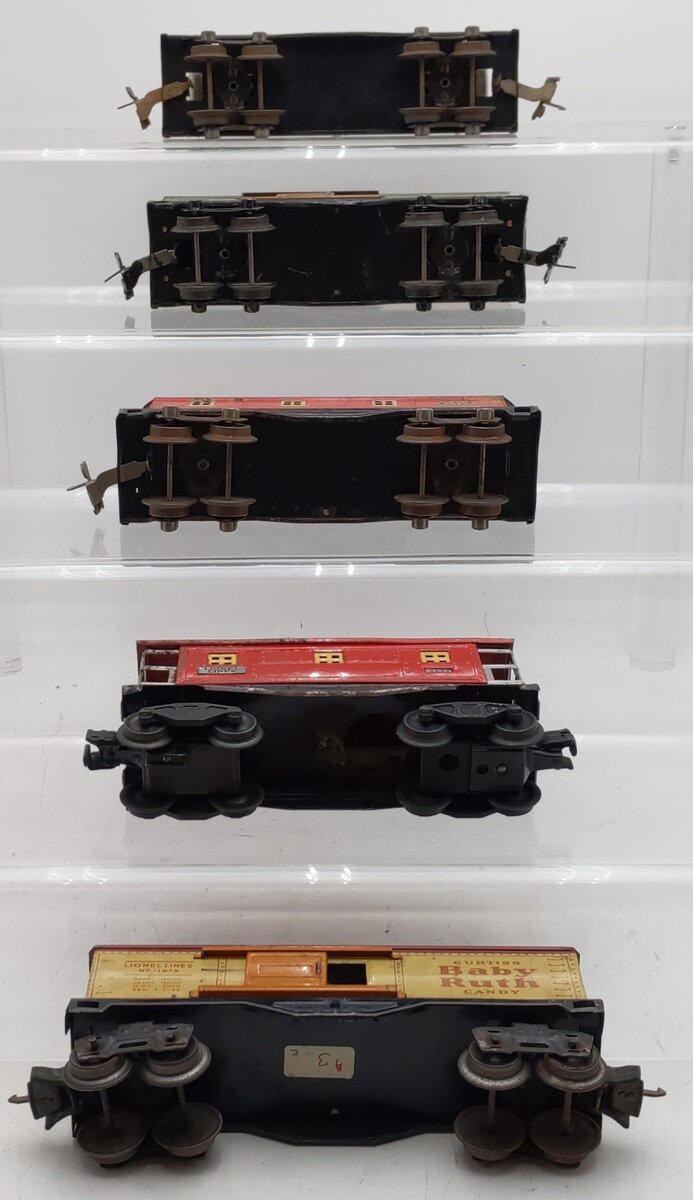 Lionel Vintage O Gauge Tin Plate Freight Cars #1680,2657,1679,1682,1679 [5] VG