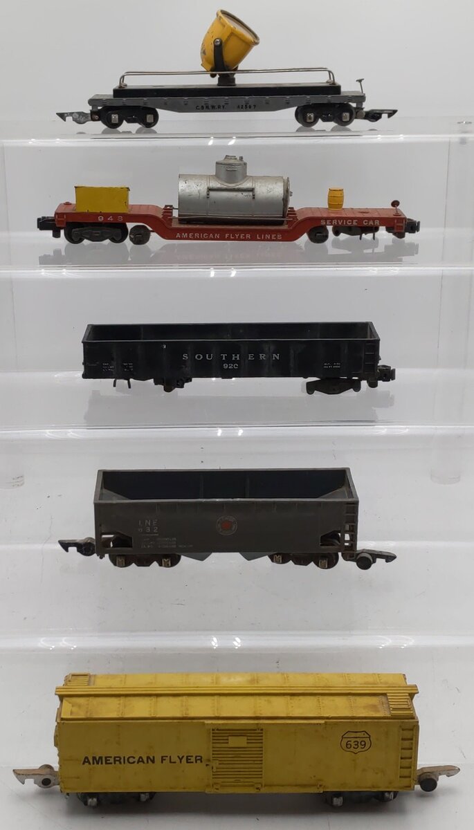 American Flyer Vintage S Gauge Freight Cars #639,920,632,948,42597 [5]