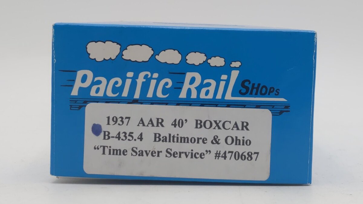 Pacific Rail B-435.4 S Scale B&O Boxcar #470687 EX/Box