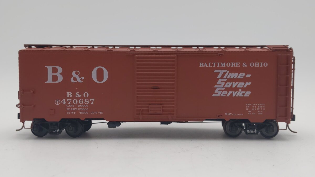 Pacific Rail B-435.4 S Scale B&O Boxcar #470687 EX/Box