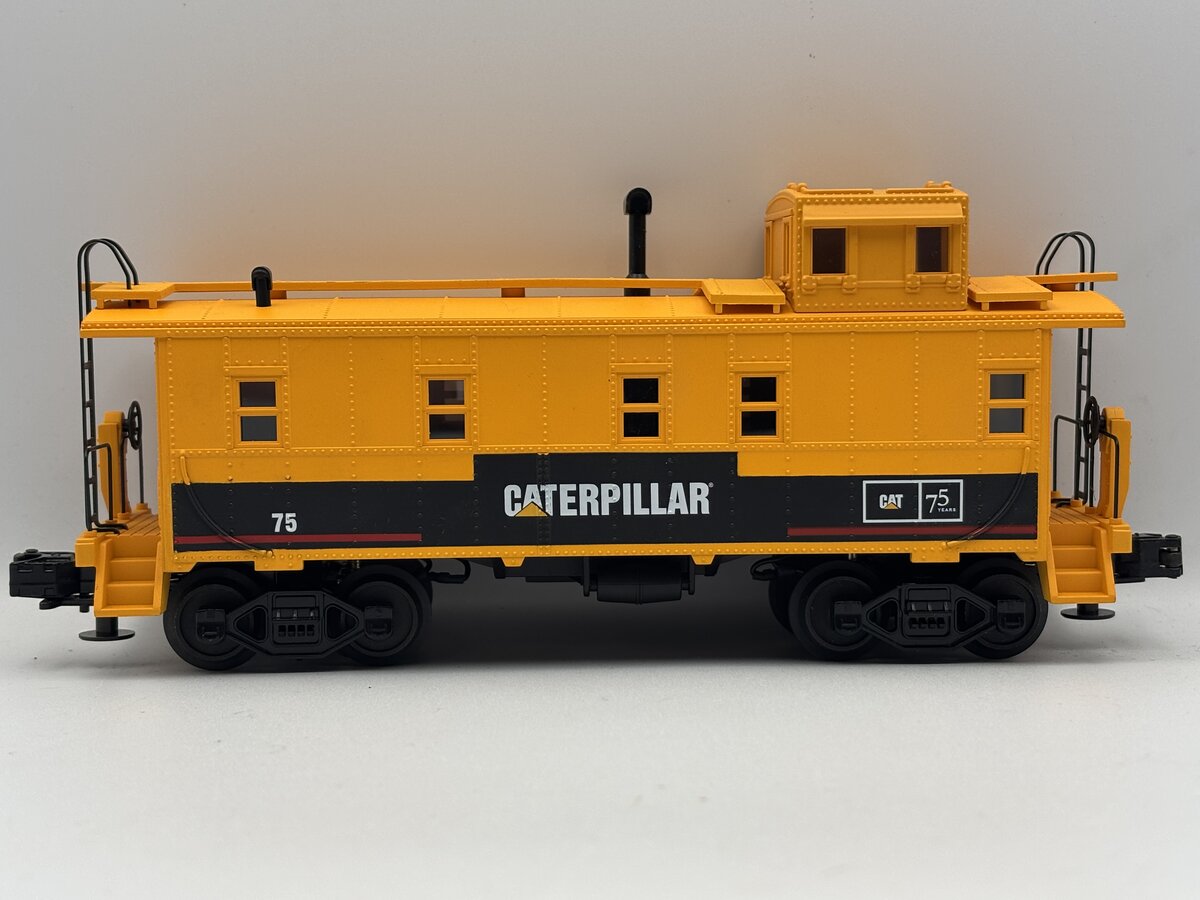 MTH 75 O Gauge Caterpillar 75th Anniversary Caboose EX