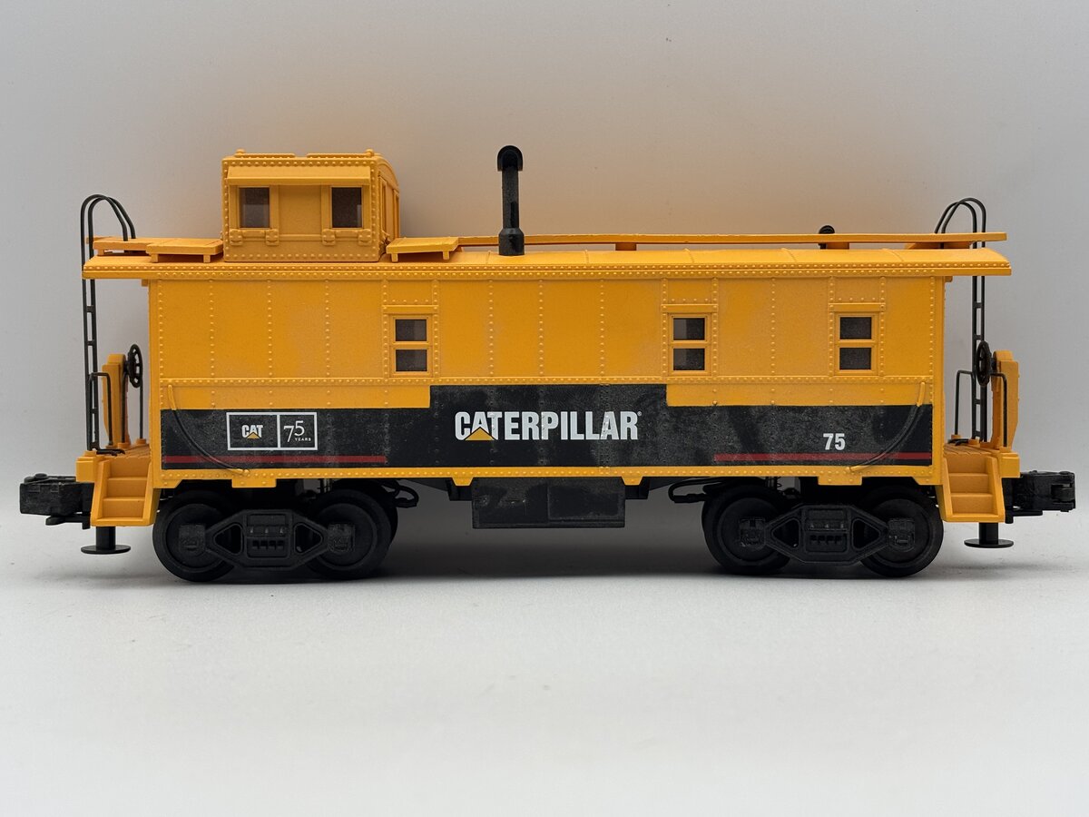 MTH 75 O Gauge Caterpillar 75th Anniversary Caboose EX