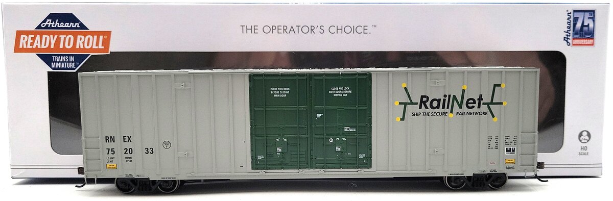 Athearn 75301 HO RNEX RTR 60' Gunderson Boxcar #752033