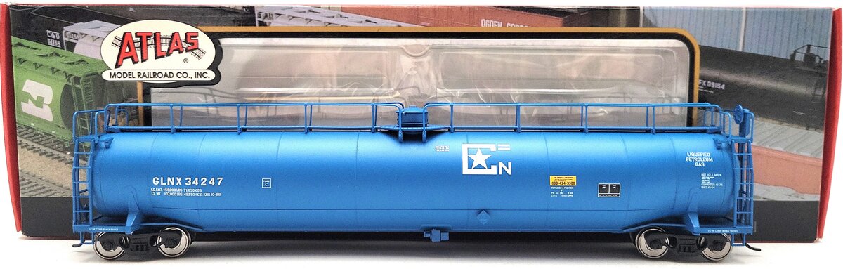 Atlas 1736-1 HO GLNX 33,000 Gallon Tank Car #34247 LN/Box