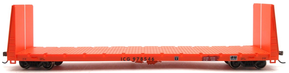 Athearn ATH90547 HO Scale Illinois Central Gulf 60' Bulkhead Flatcar #978546 LN/Box