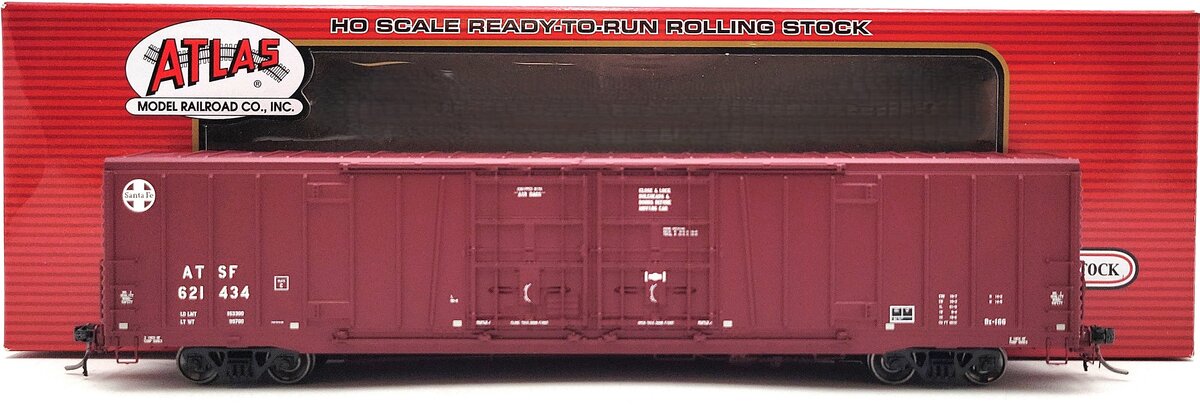 Atlas 20004934 HO Santa Fe 24" Logo #1 BX-166 Box Car #621434 LN/Box