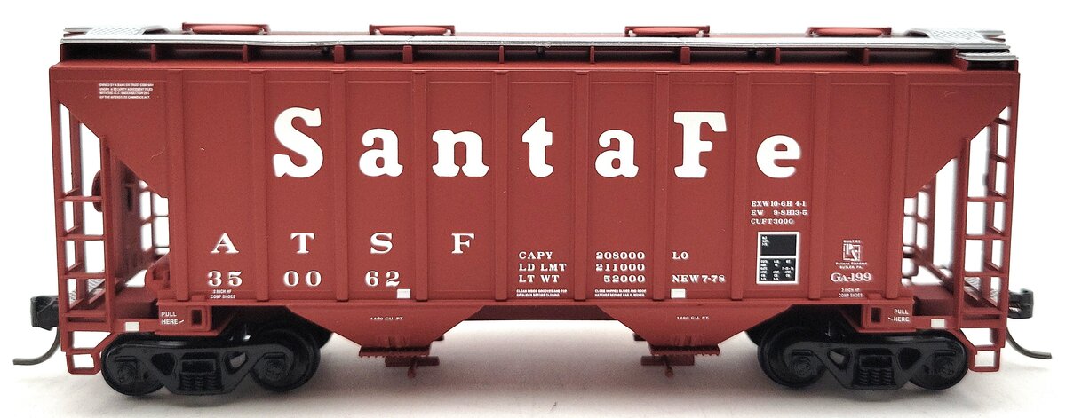 Walthers 932-5376 HO ATSF 100 Ton Cement Covered Hopper #350062 LN/Box