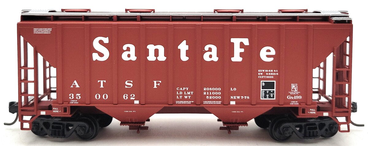 Walthers 932-5376 HO ATSF 100 Ton Cement Covered Hopper #350062 LN/Box