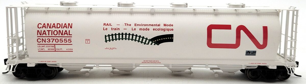HO CN Round Hatch Cylindrical Covered Hopper #370555 EX/Box