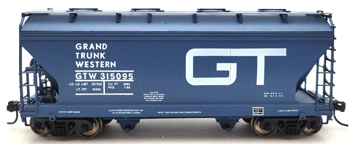 InterMountain H1065D Grand Trunk Western ACF 2 Bay Covered Hopper #315079 LN/Box