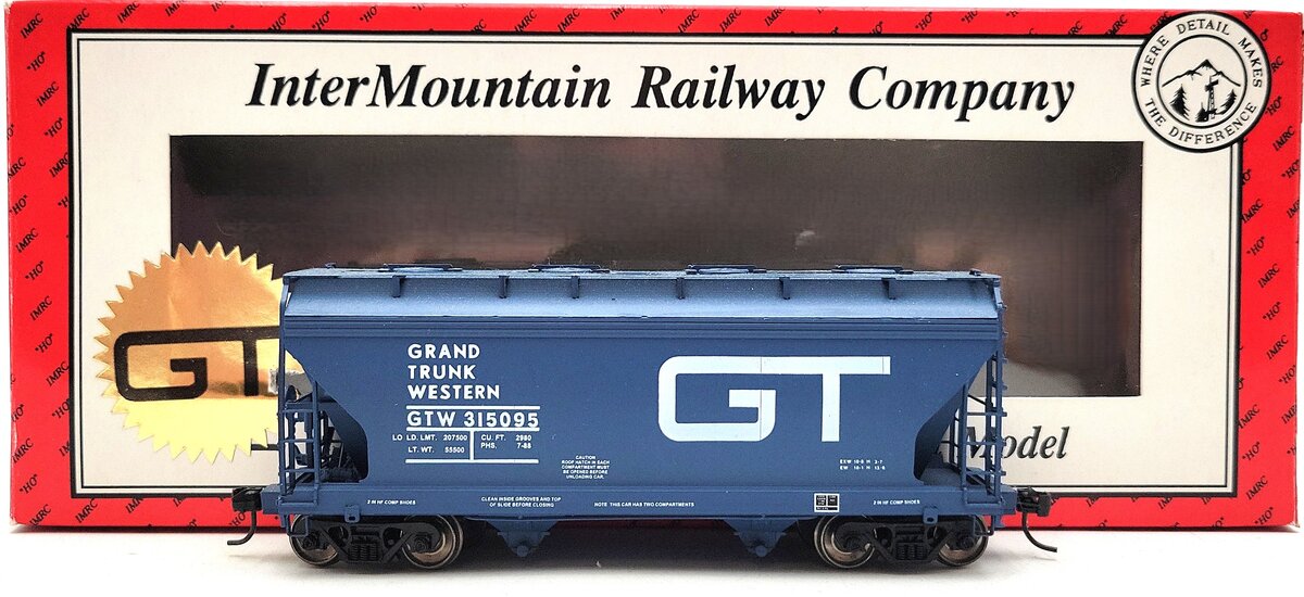 InterMountain H1065D Grand Trunk Western ACF 2 Bay Covered Hopper #315079 LN/Box