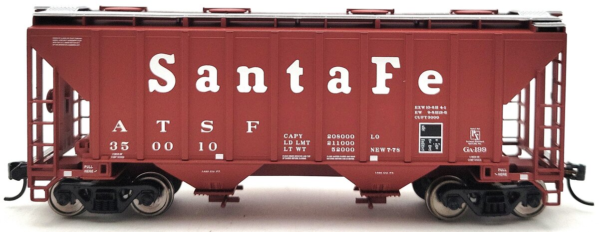 Walthers 910-7102 HO Scale ATSF 37' Covered Hopper Car #350010 LN/Box