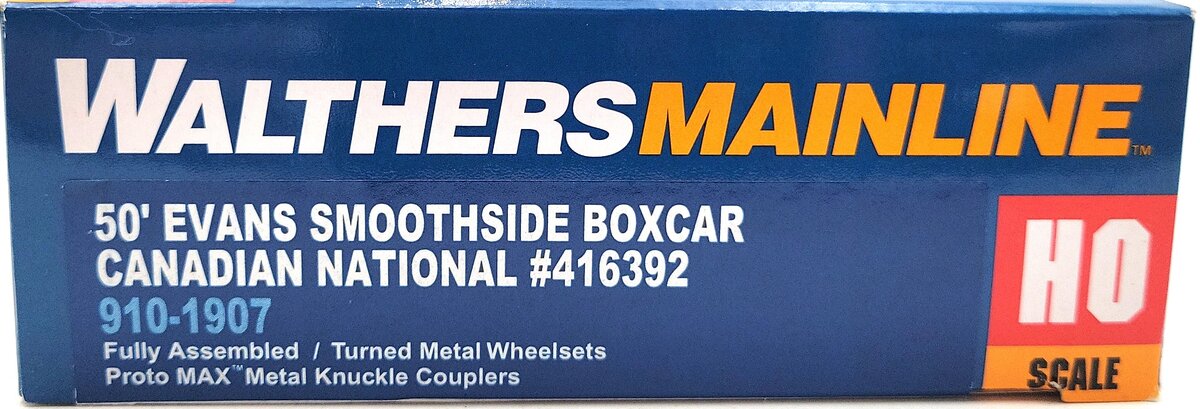 Walthers 910-1907 HO Canadian National 50' Evans Smooth Side Boxcar RTR #416392 LN/Box