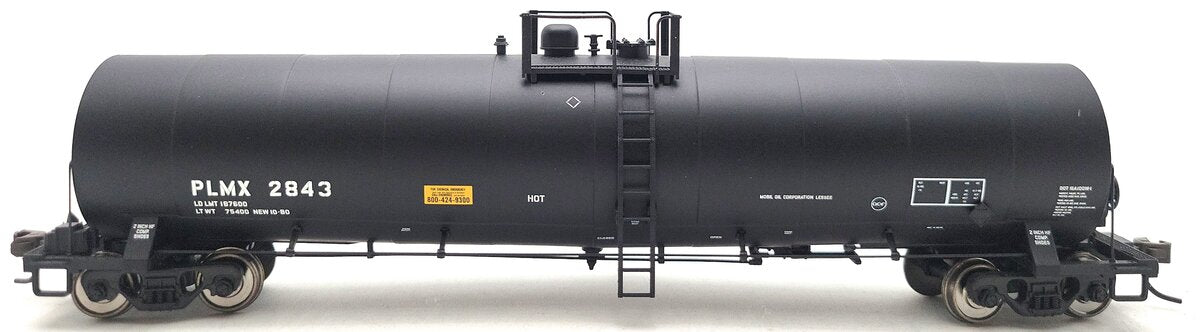 Atlas 1634-2 HO Scale PLMX (Mobil Oil) 23,500 Gallon Tank Car #2843 LN/Box