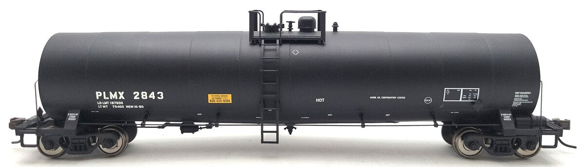 Atlas 1634-2 HO Scale PLMX (Mobil Oil) 23,500 Gallon Tank Car #2843 LN/Box