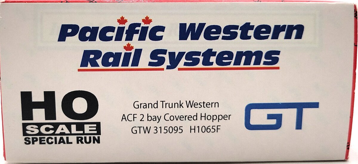 InterMountain H1065F HO Grand Trunk Western ACF 2-Bay Covered Hopper #315095 LN/Box