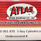 Atlas 20001870 HO Undecorated 3-Bay Cylindrical Hopper MT/Box