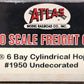 Atlas 1950 HO Scale Undecorated 6-Bay Cylindrical Hopper NIB