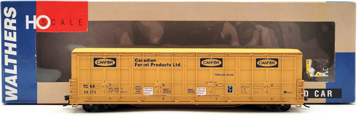 Walthers 932-7007 HO Scale Canfor Thrall-Door Boxcar #20073 LN/Box