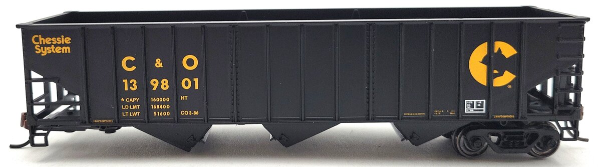 Bowser 41806 HO Chesapeake & Ohio 70-Ton 14-Panel Hopper #139801 EX/Box