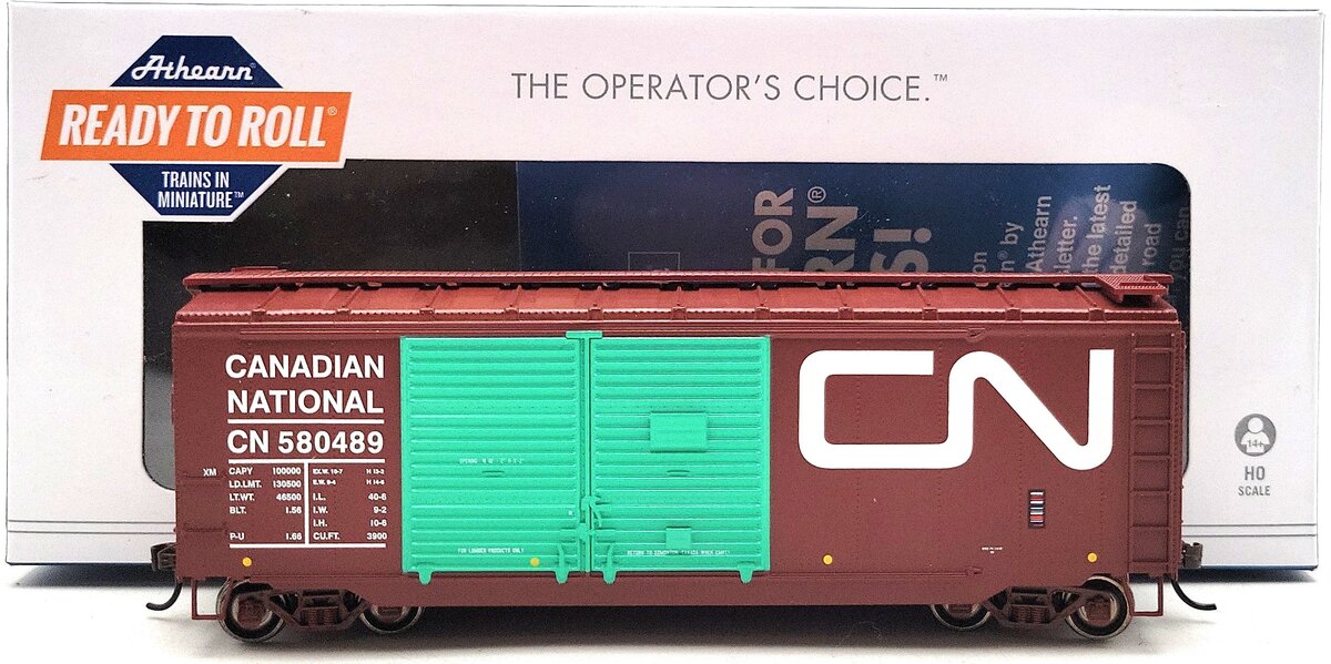 Athearn ATH16061 Canadian National Double Door Boxcar #580489 EX/Box