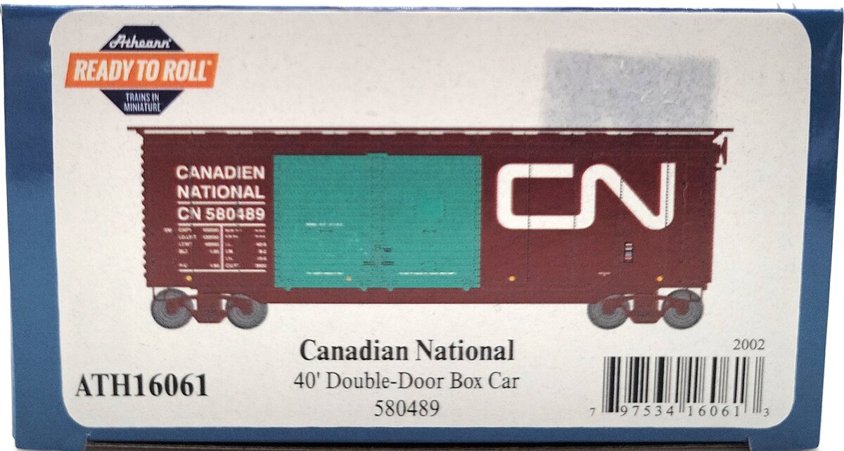 Athearn ATH16061 Canadian National Double Door Boxcar #580489 EX/Box