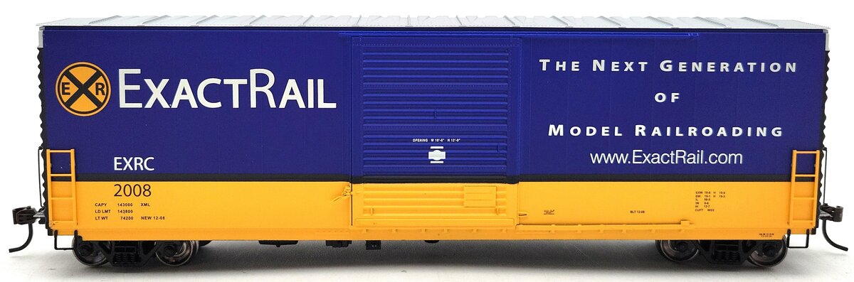 Exact Rail EE-1006 HO Scale ExactRail Single Door Boxcar #2008 LN/Box
