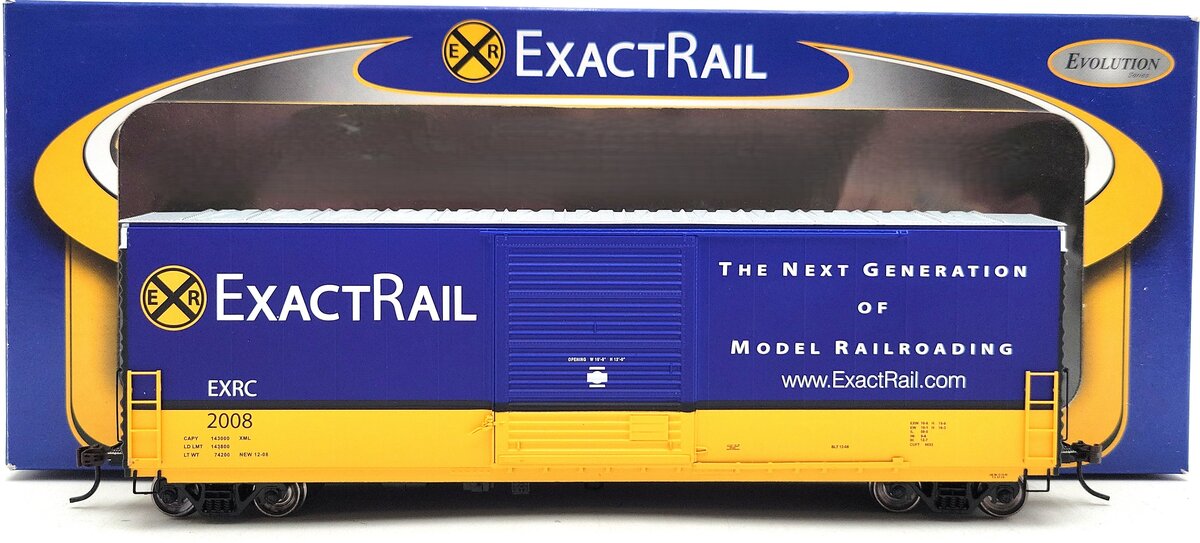 Exact Rail EE-1006 HO Scale ExactRail Single Door Boxcar #2008 LN/Box