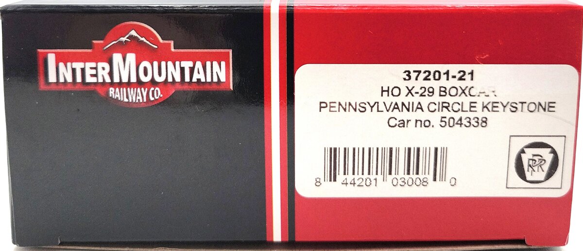 InterMountain 37201 HO Scale Pennsylvania Circle Keystone Boxcar #504338 EX/Box
