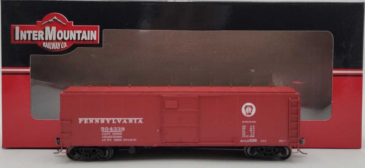 InterMountain 37201 HO Scale Pennsylvania Circle Keystone Boxcar #504338 EX/Box