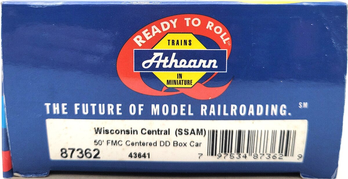 Athearn 87362 HO Scale Wisconsin Central 50' FMC Double Door Box Car #43641