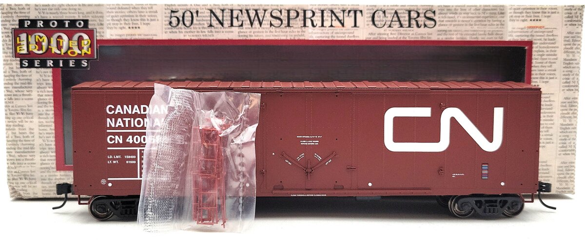 Proto 1000 300576 HO Scale Canadian National Newsprint Boxcar #400589 LN/Box