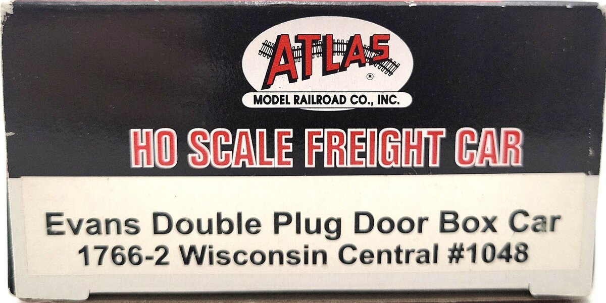 Atlas 1766-2 HO Wisconsin Central Evans Double Plug Door Box Car # 1048 LN/Box