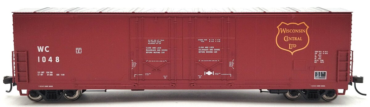Atlas 1766-2 HO Wisconsin Central Evans Double Plug Door Box Car # 1048 LN/Box