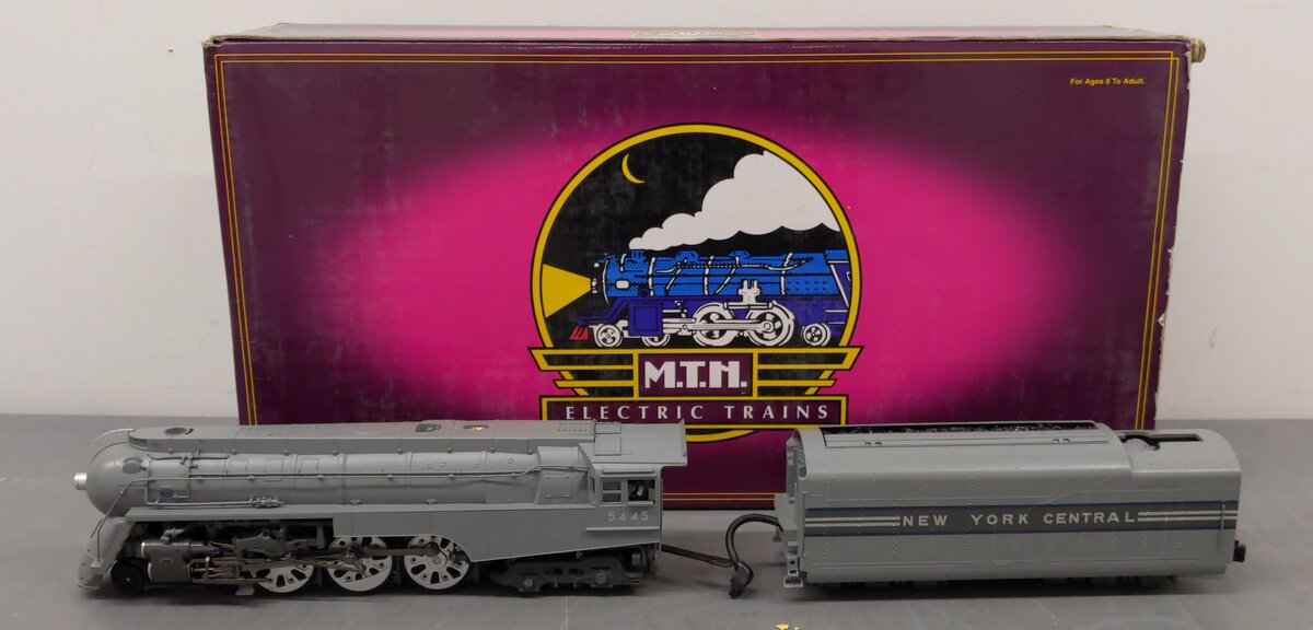 MTH 20-3045-1 O New York Central Dreyfuss Hudson Steam Loco & Tender #5445 wPS2 EX/Box