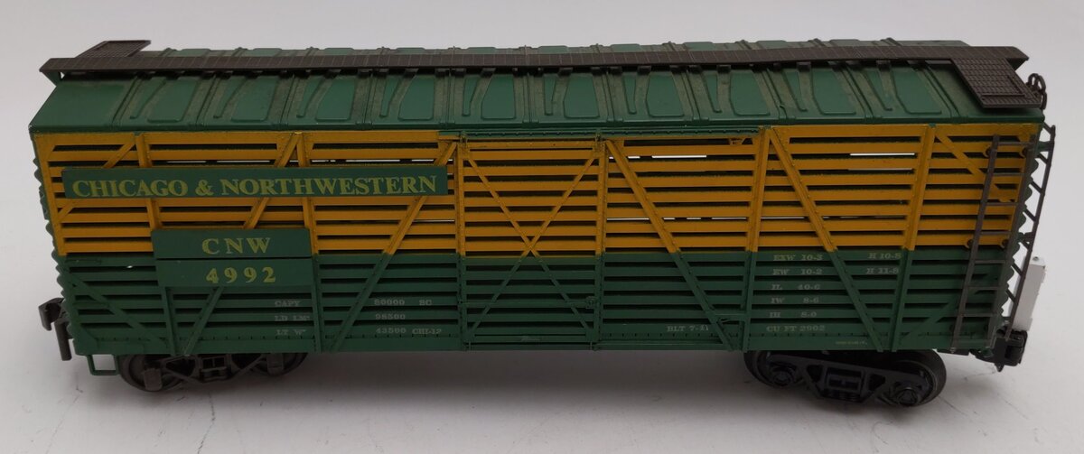 Atlas 6222 O Scale Chicago & North Western Stock Car #4992 - 2 Rail EX/Box