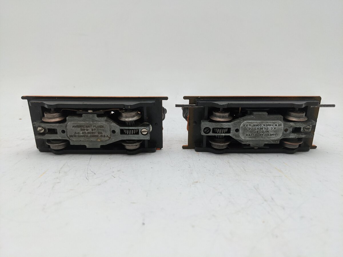 American Flyer 740 & 742 Vintage S American Flyer Lines Operating Handcars [2] VG