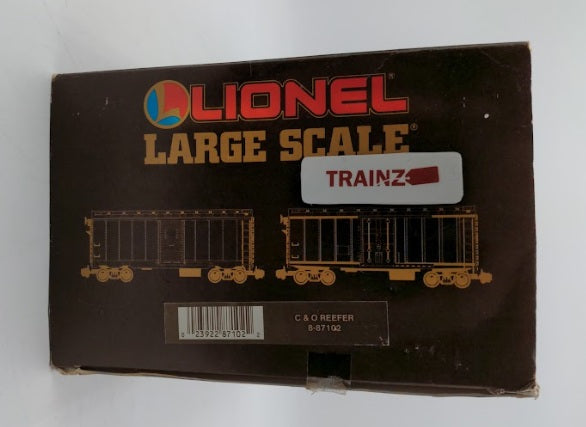 Lionel 8-87102 G Scale Chesapeake and Ohio Reefer Car EX/Box