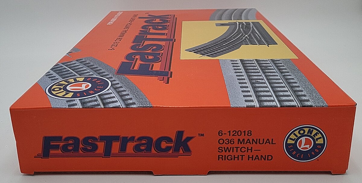 Lionel 6-12018 O-36 Right Hand Manual FasTrack Switch Turnout EX/Box